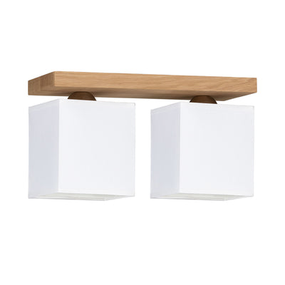 Inger Ceiling Lamp 2xE27 Max.25W Oiled Oak/White