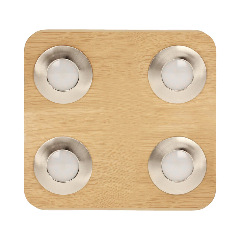 Sunniva Ceiling Lamp Incl.4xLED 5W Oiled Oak/Satin