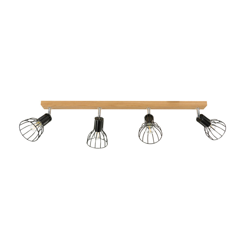 Megan Wood Ceiling Lamp 4XE14 Max.40W D?b Oiled Oak/Black