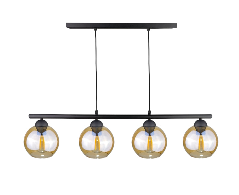 Keter Lighting Amarus 4L linear suspension pendant lamp E27 H 100.0cm