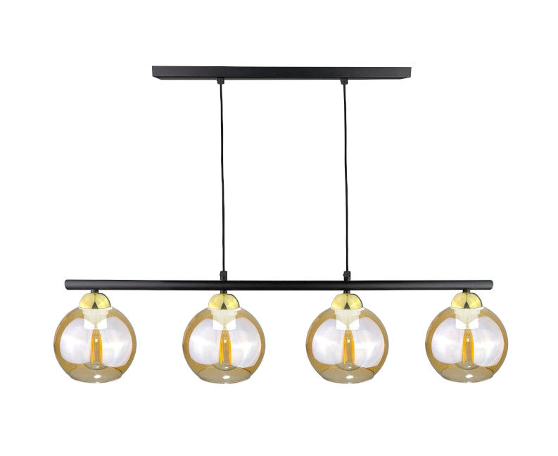 Keter Lighting Amarus 4L linear suspension pendant lamp E27 H 100.0cm