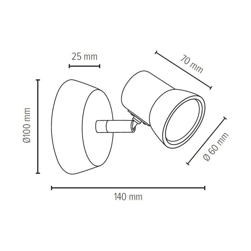 Venla Ceiling Lamp Incl. 4xLED GU10 5W Birch