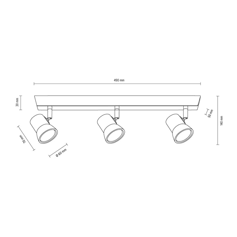 Venla Ceiling Lamp Incl. 2xLED GU10 5W Oiled Oak