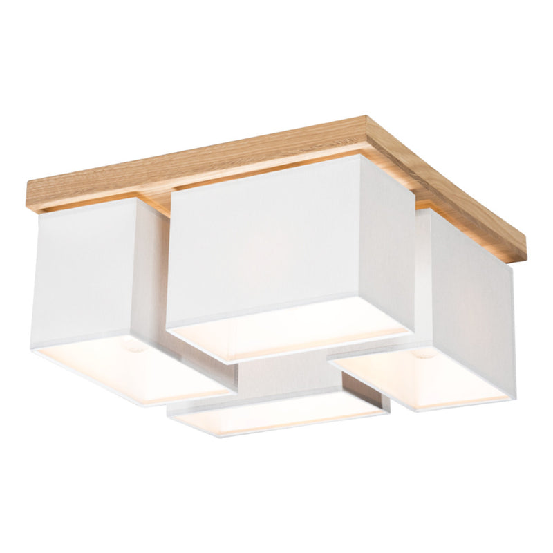 Paloma Ceiling Lamp 4xE27 Max.25W Oiled Oak/Gray