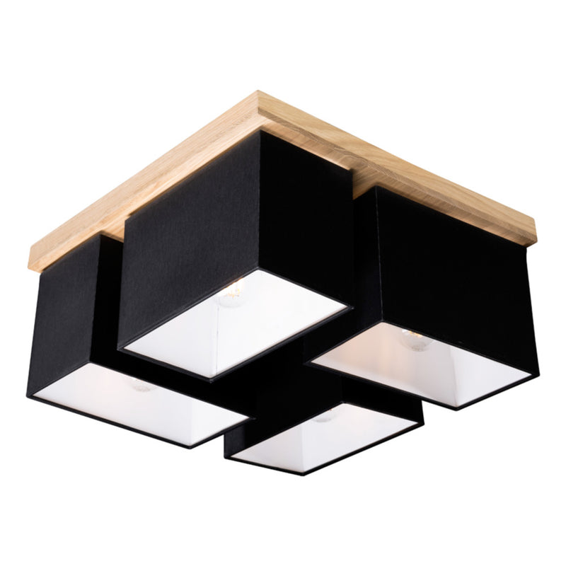 Paloma Ceiling Lamp 4xE27 Max.25W Oiled Oak/White