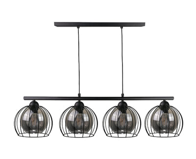 Keter Lighting Stigma 4L linear suspension pendant lamp E27 H 100.0cm