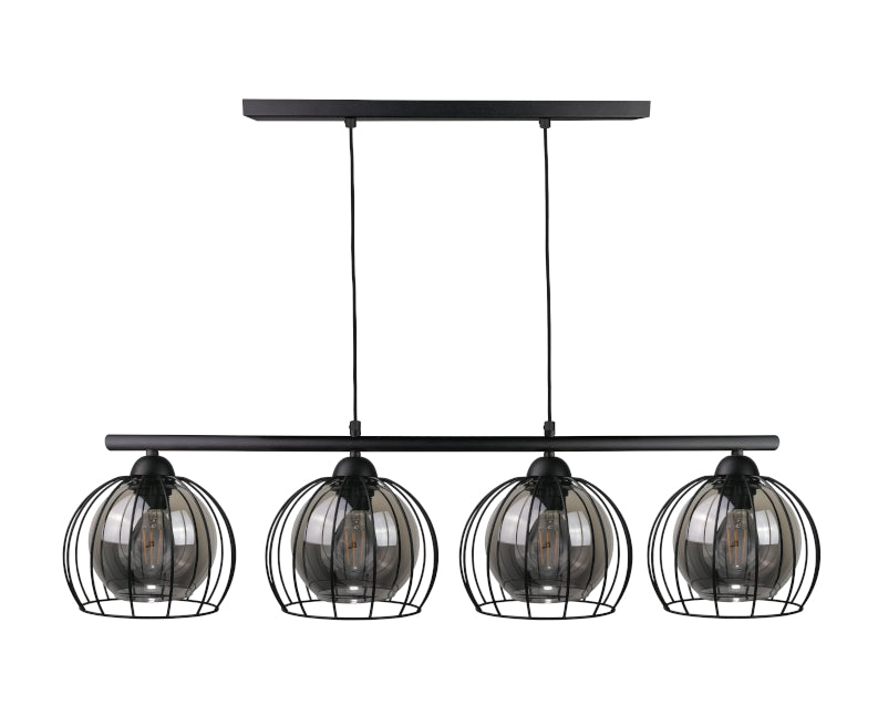 Keter Lighting Stigma 4L linear suspension pendant lamp E27 H 100.0cm