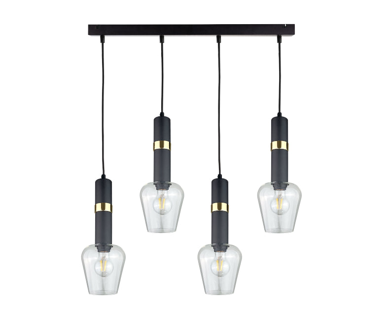 Keter Lighting Verbum 4L linear suspension pendant lamp E27 H 120.0cm