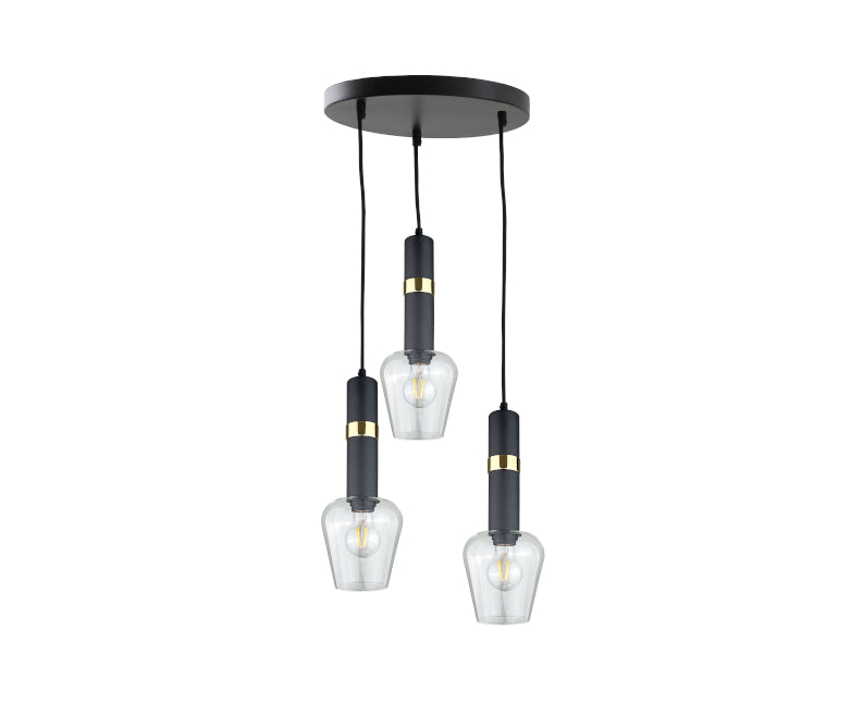 Keter Lighting Verbum 3L pendant lamp E27 H 120.0cm