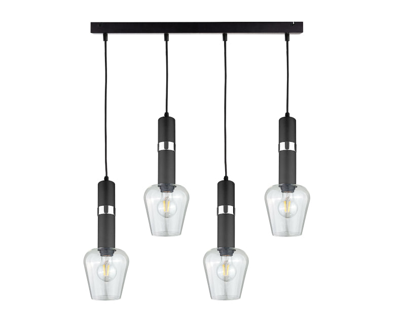 Keter Lighting Verbum 4L linear suspension pendant lamp E27 H 120.0cm