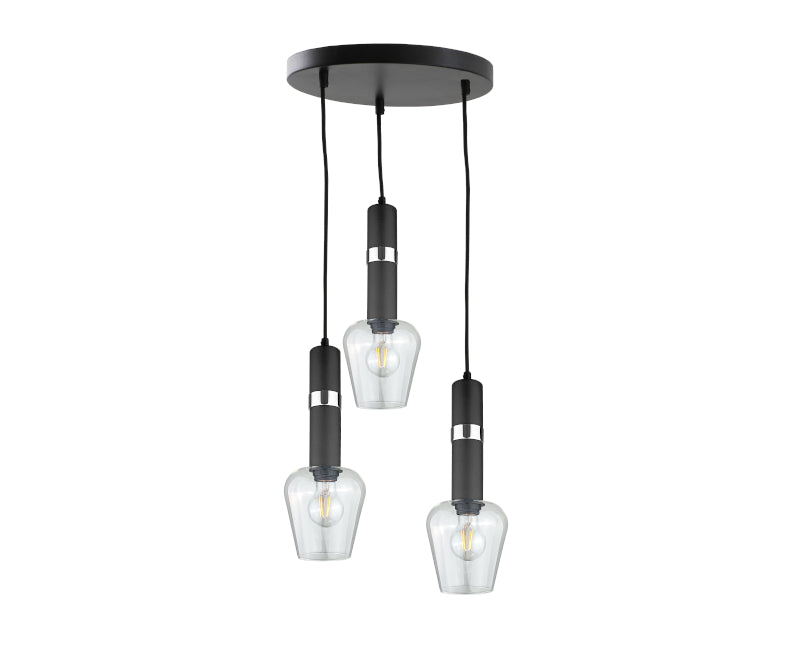 Keter Lighting Verbum 3L pendant lamp E27 H 120.0cm