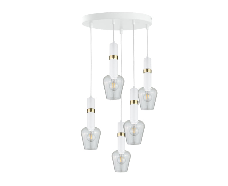 Keter Lighting Verbum 5L pendant lamp E27 H 120.0cm