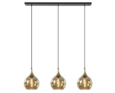 Keter Lighting Callisto 3L linear suspension pendant lamp E27 H 120.0cm
