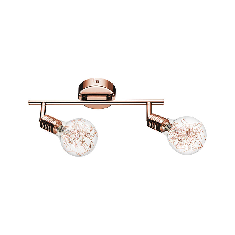 Bulbs Ceiling Rail incl. 2xG9 28W Copper/Transparent