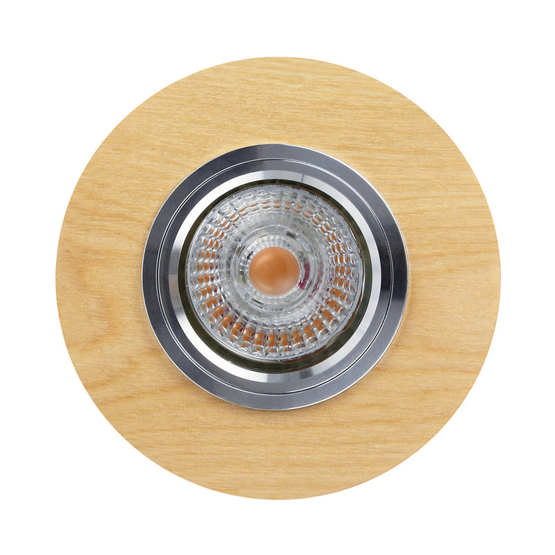 Vitar Wood Round Ceiling Lamp Incl.3xLED GU10 5W Walnut