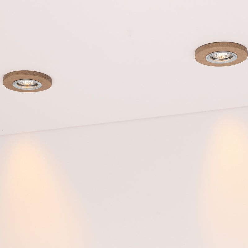 Vitar Wood Round Ceiling Lamp Incl.1xLED GU10 5W Oiled Oak