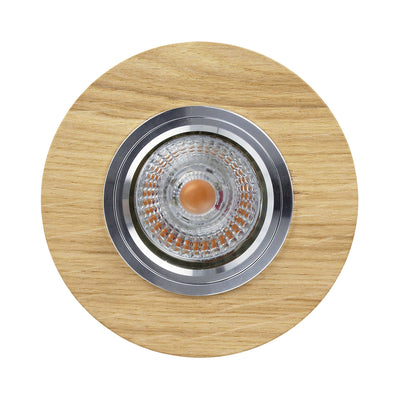 Vitar Wood Round Ceiling Lamp Incl.1xLED GU10 5W Oiled Oak