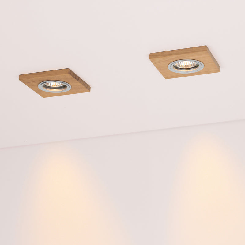 Vitar Wood Square Ceiling Lamp Incl.1xLED GU10 5W Oiled Oak