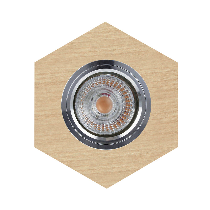 Vitar Wood Ceiling Lamp Incl.3xLED GU10 5W Walnut/Chrome