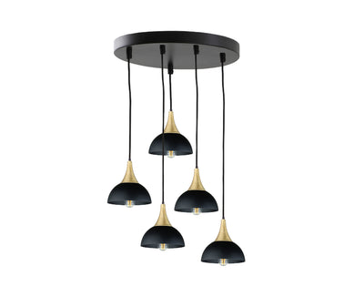 Keter Lighting Rea 5L pendants E27 H 120.0cm