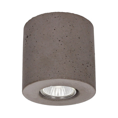 Concretedream Round Ceiling Lamp 1xLED GU10 5W White Concrete