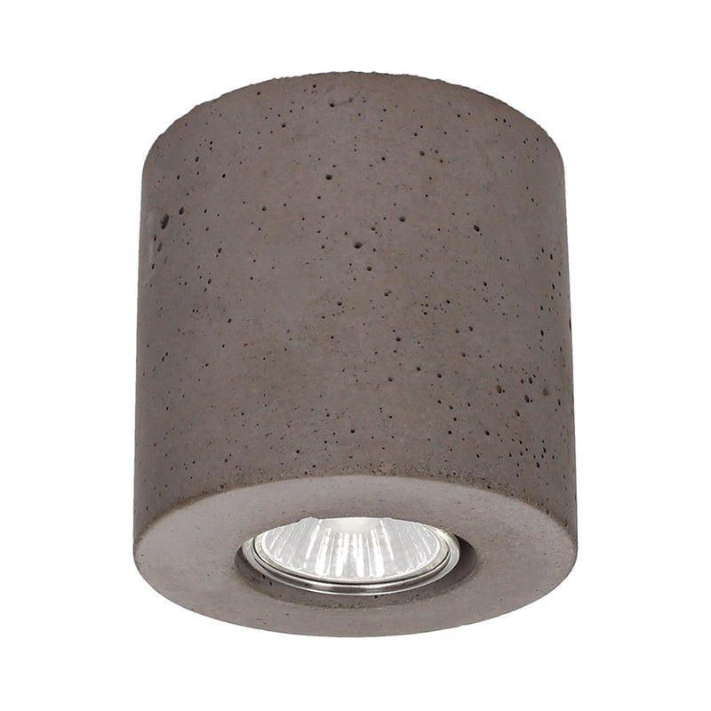 Concretedream Round Ceiling Lamp 1xLED GU10 5W White Concrete