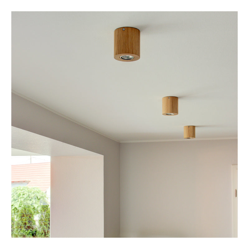 Wooddream Round Ceiling Lamp Incl.1xLED GU10 5W Oiled Oak