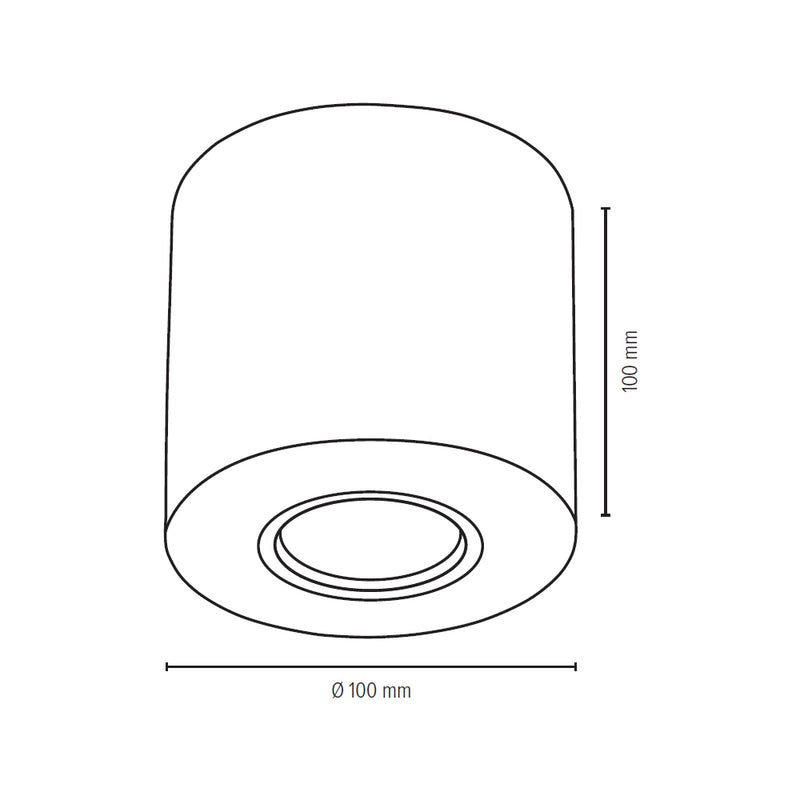 Wooddream Round Ceiling Lamp Incl.1xLED GU10 5W Oiled Oak