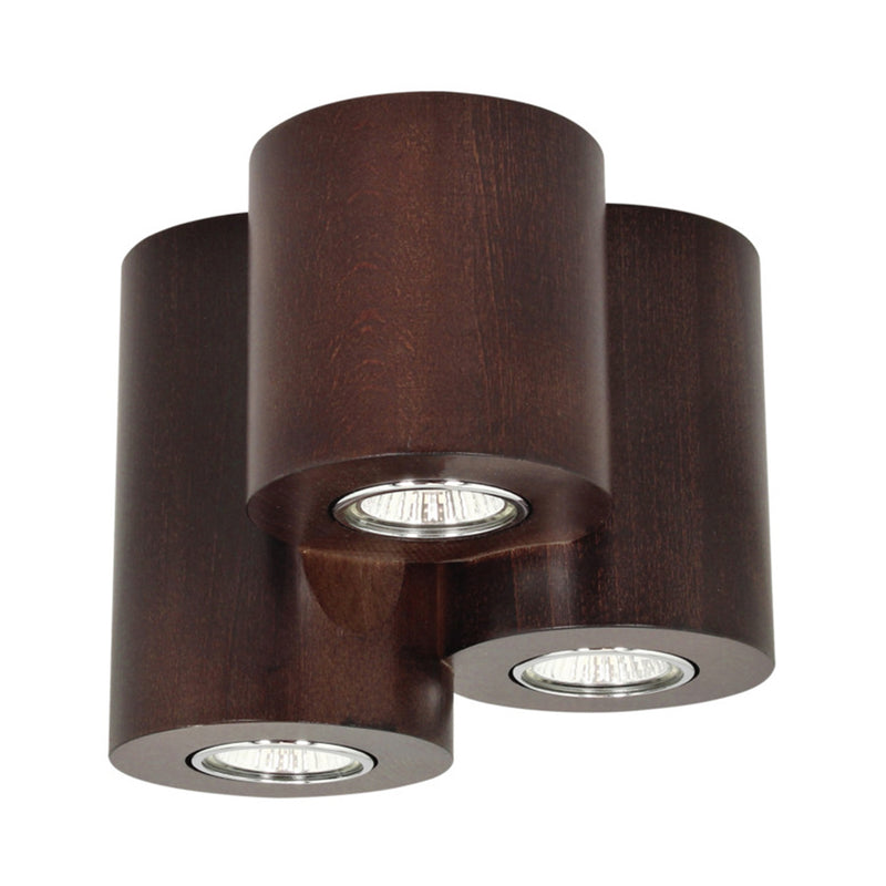 Wooddream Round Ceiling Lamp Incl. 3xLED GU10 5W Walnut