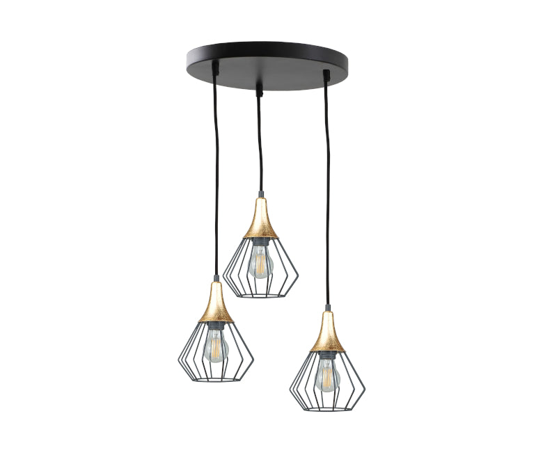 Keter Lighting Selene 3L pendants E27 H 120.0cm