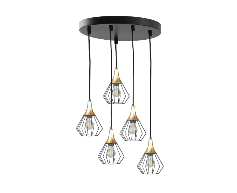 Keter Lighting Selene 5L pendants E27 H 120.0cm