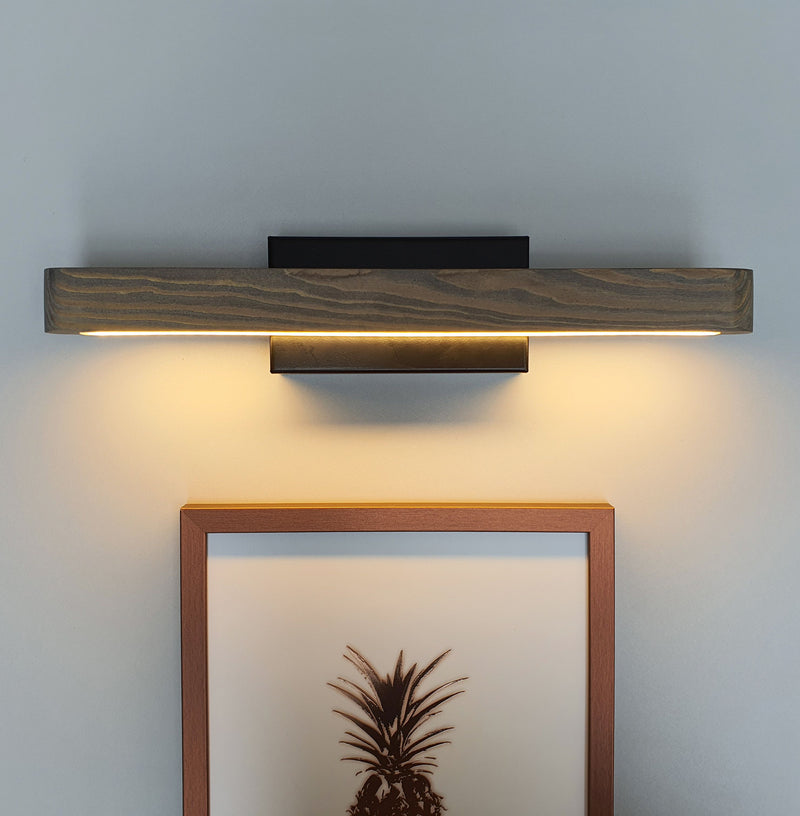 Forestier Wall Lamp 1xLED 12V Integrated, 5.5W Grey Stained Pine/Black