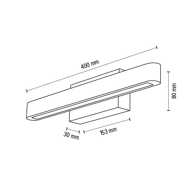 Britop Lighting Forestier 1L lámpara de pared LED, An. 40cm