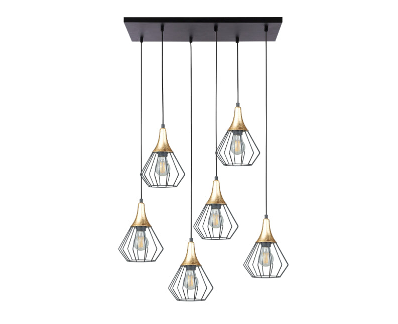 Keter Lighting Selene 6L linear suspension E27 H 120.0cm