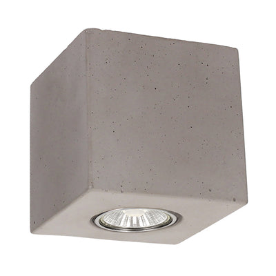 Concretedream Square Ceiling Lamp Incl.1xLED GU10 5W Gray Concrete