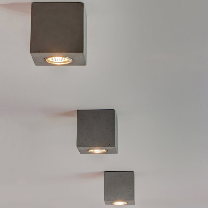 Concretedream Square Ceiling Lamp Incl.1xLED GU10 5W Gray Concrete