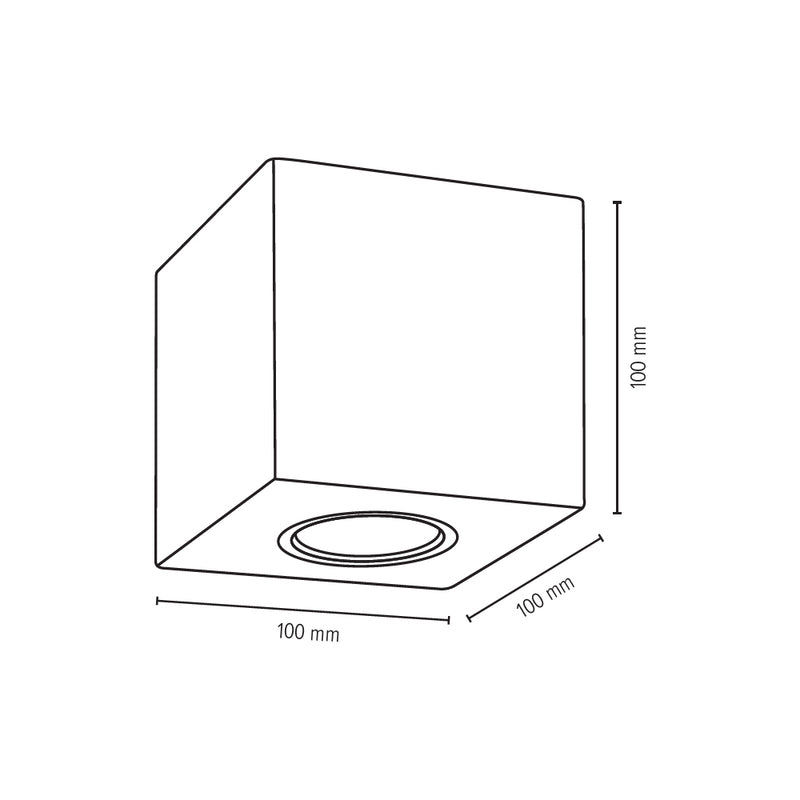 Concretedream Round Ceiling Lamp 1xLED GU10 5W White Concrete