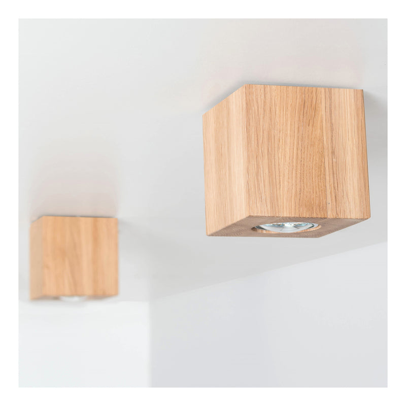 Wooddream Square Ceiling Lamp Incl.1xLED GU10 5W Oiled Oak