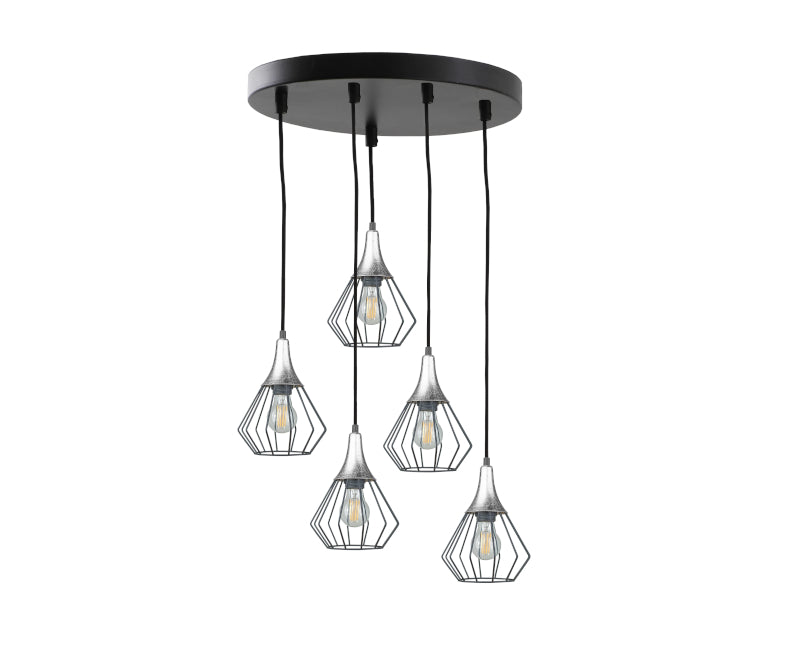 Keter Lighting Selene 5L pendants E27 H 120.0cm
