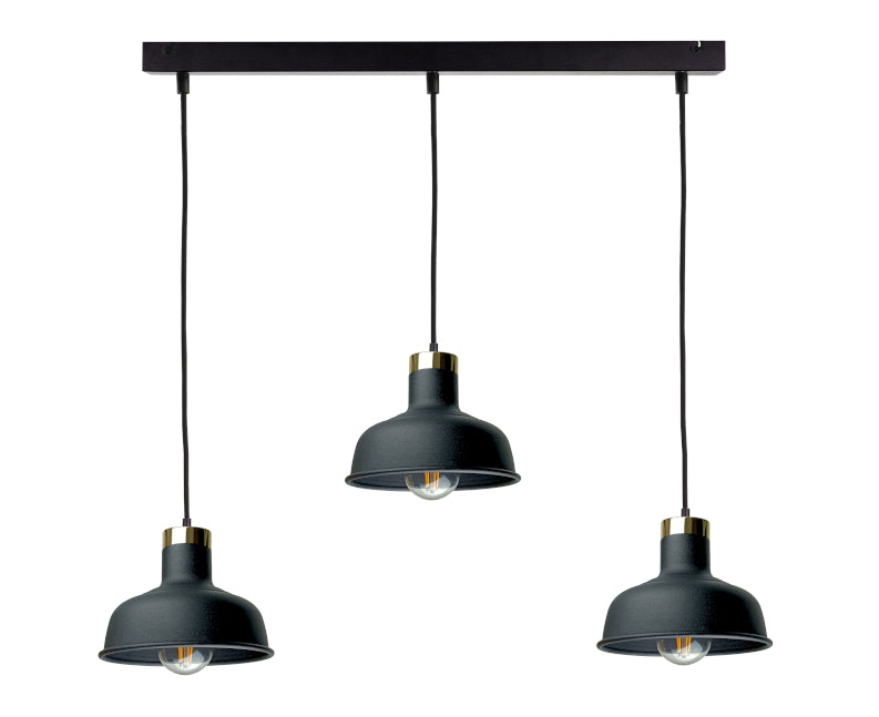 Keter Lighting Hebe 3L linear suspension pendant lamp E27 H 120.0cm