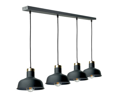 Keter Lighting Hebe 4L linear suspension pendant lamp E27 H 120.0cm