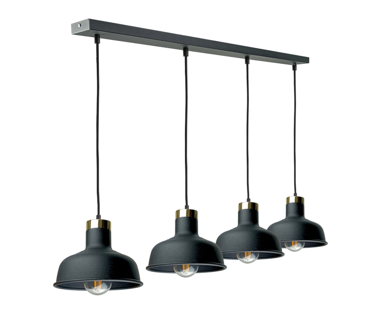 Keter Lighting Hebe 4L linear suspension pendant lamp E27 H 120.0cm