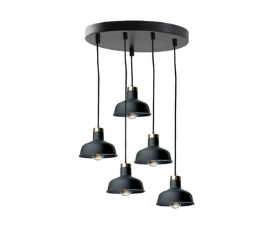 Keter Lighting Hebe 5L pendant lamp E27 H 120.0cm