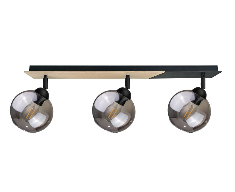 Keter Lighting Gracja 3L monorail ceiling lamp E27 H 24.0cm