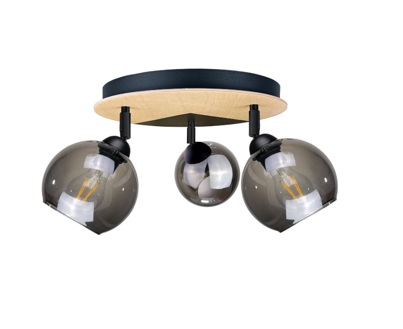 Keter Lighting Gracja 3L monorail ceiling lamp E27 H 24.0cm