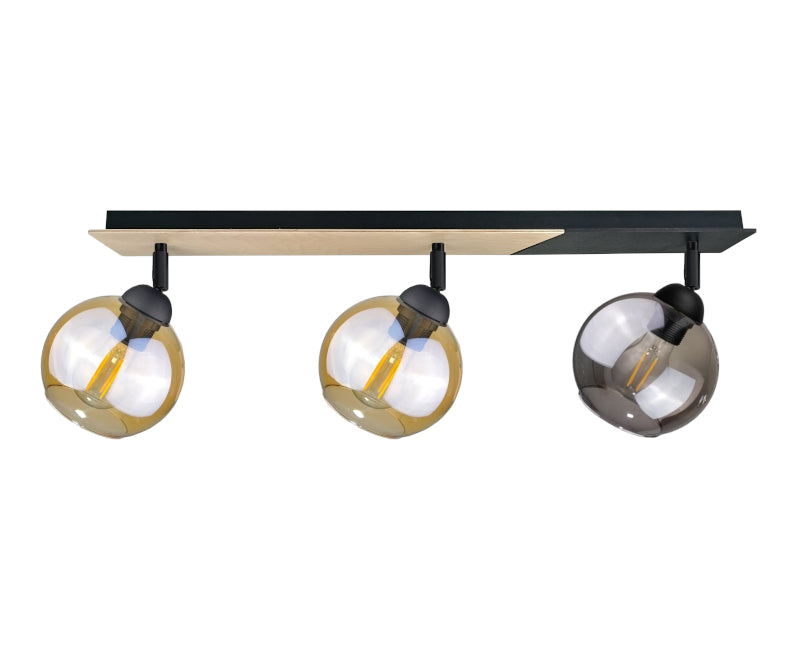 Keter Lighting Gracja 3L monorail ceiling lamp E27 H 24.0cm