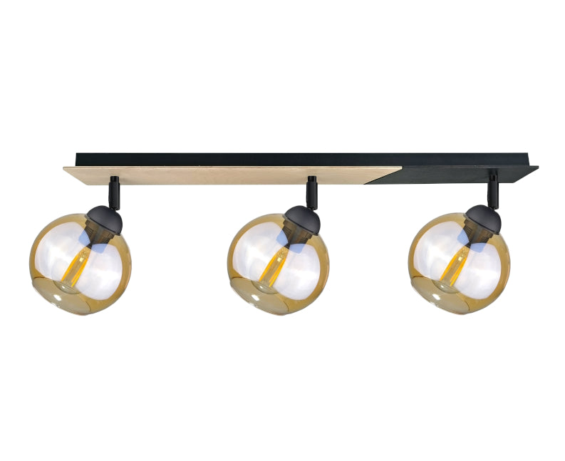 Keter Lighting Gracja 3L monorail ceiling lamp E27 H 24.0cm