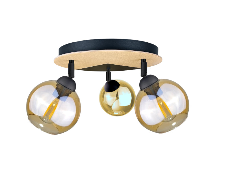 Keter Lighting Gracja 3L monorail ceiling lamp E27 H 24.0cm