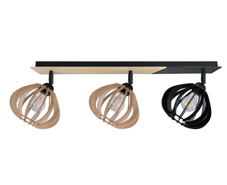 Keter Lighting Bastet 3L monorail ceiling lamp E27 H 24.0cm