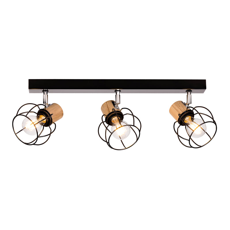 Phiphi Ceiling Lamp 4xE27 Max.60W Black/Chrome/Black